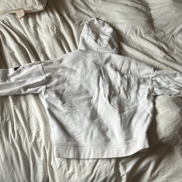 White and black Adidas hoodie - Picture 3 of 3